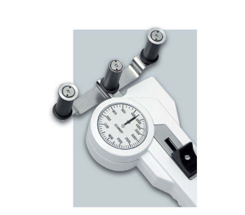 DXB Tension meter with Cylindrical rollers pointing toward the operator