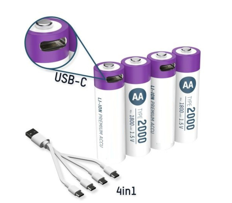 Li-Ion Rechargeable AA Batteries LI-ION Rechargeable AA Batteries
