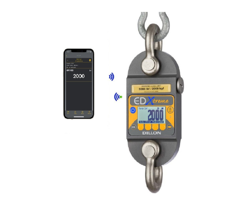 EDXtreme Blue Heavy Duty Digital Dynamometer with Integrated Display & Bluetooth Output