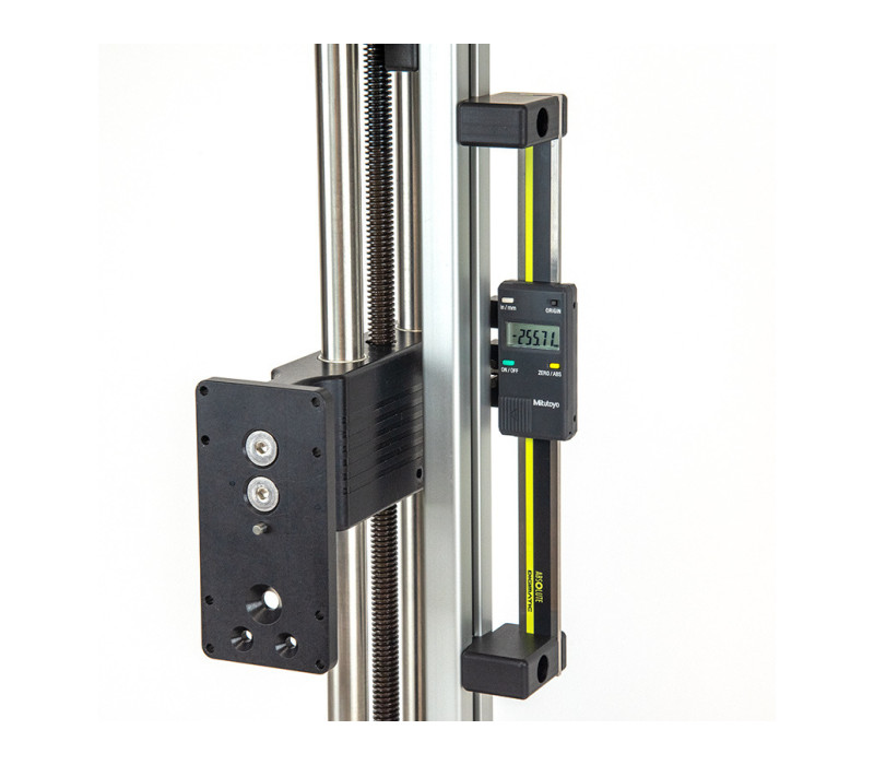 Optional digital travel display option is useful for applications such as tensile testing and spring testing. A wide range of adapters is available including for manufacturers gauges.
