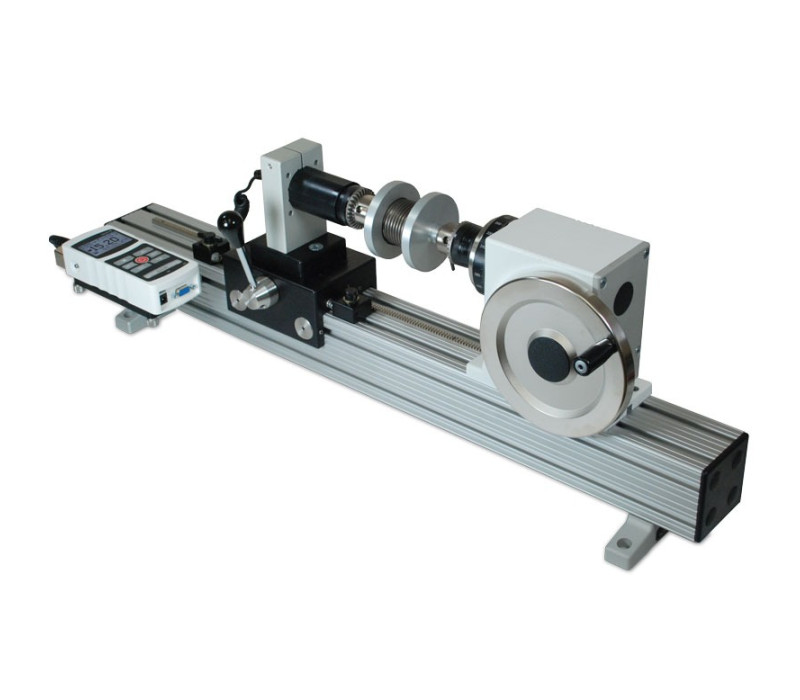 The TSTH horizontal manual torque test stand is shown with a Model 3I force/torque indicator and Series R50 torque sensor.