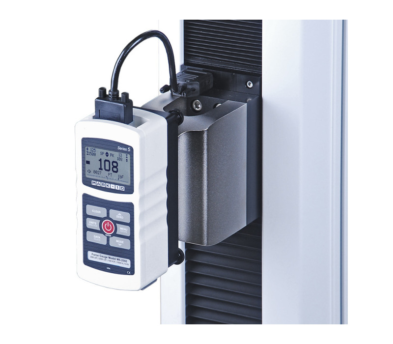 Series-5 Gauge mounted to the crosshead of a ESM1500FG test stand