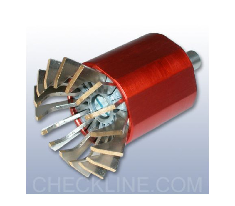 Adjustable jaws accommodate a range of sample shapes and sizes. Rotate the housing to open and close the jaws.