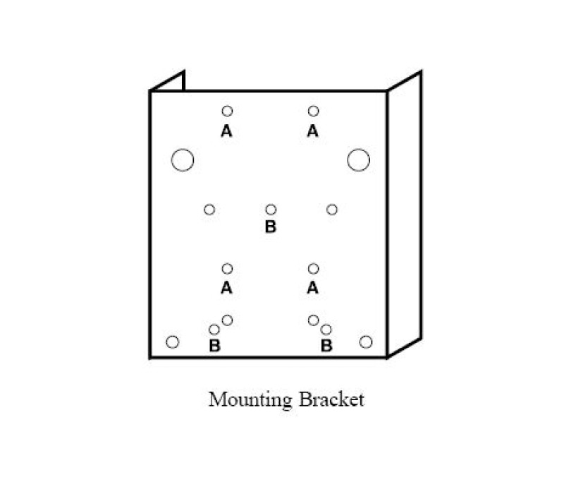 Mounting bracket with holes for Shimpo force gauges