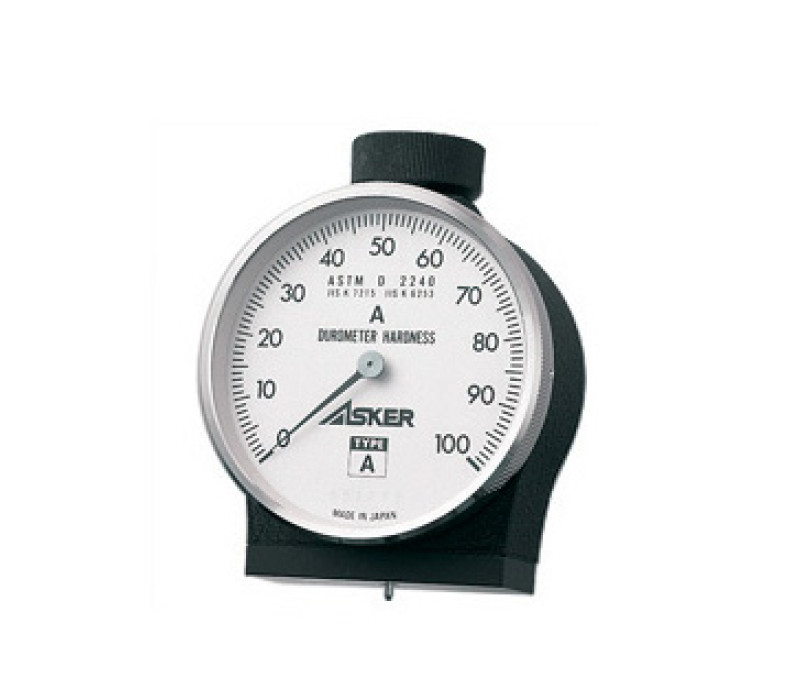The Durometer Asker Type A is suitable for general rubber with normal hardness as specified according to the standards of JIS K 6253, ASTM D 2240, ISO 7619, DIN 53505, etc.