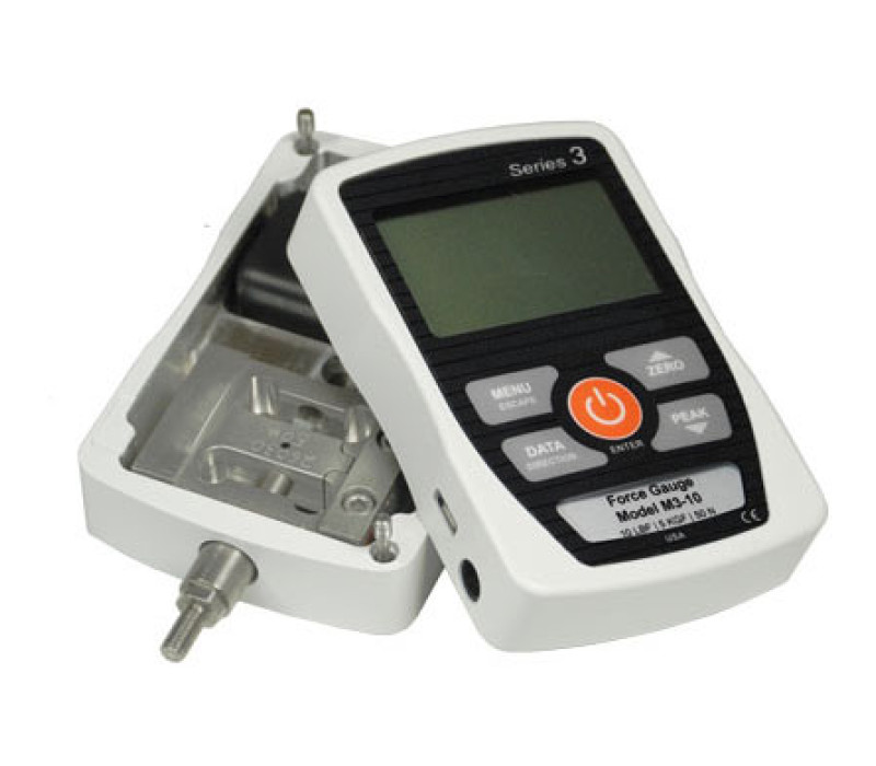 Series-3 reversible housing, allowing the gauge to be used with the load cell shaft oriented up or down, while the display and keys remain upright.