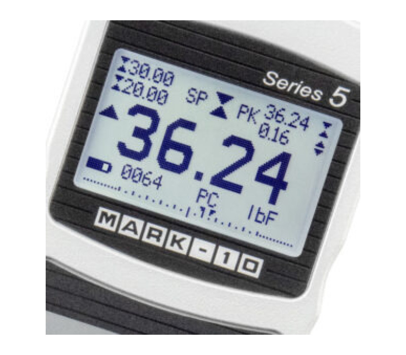 The backlit display features large, easily legible digits,peak readings, set point indicators, analog load bar graph, and more.