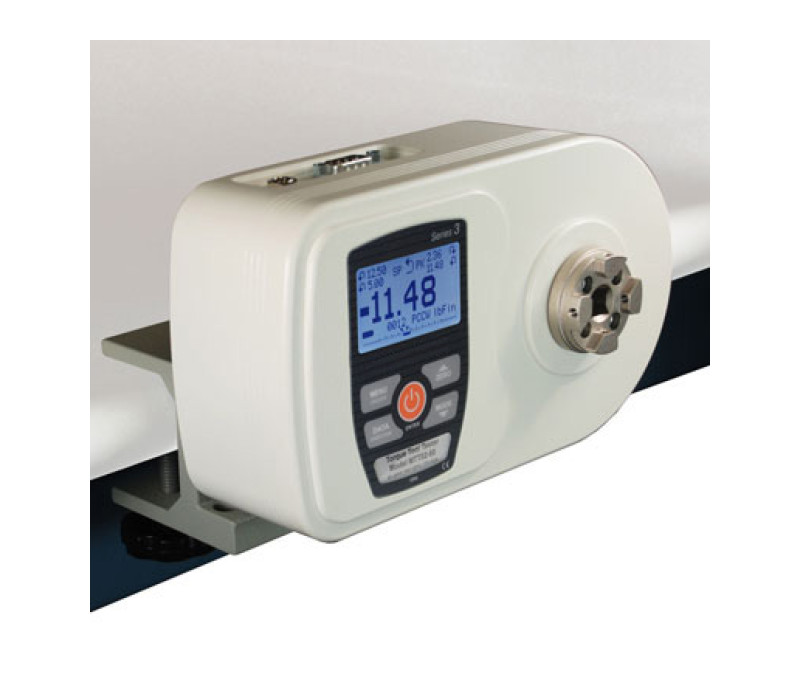 Optional mounting kit secures the TT02 to a bench for horizontal orientation.