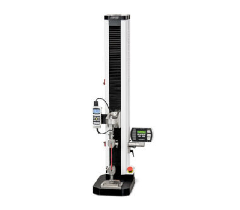 Series-7 mounted to an ESM1500 with attachments engaged in a tensile test.