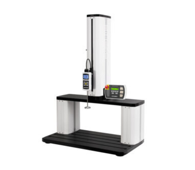Series-7 Force Gauge attached to a motorized ESM303 with double column extension.