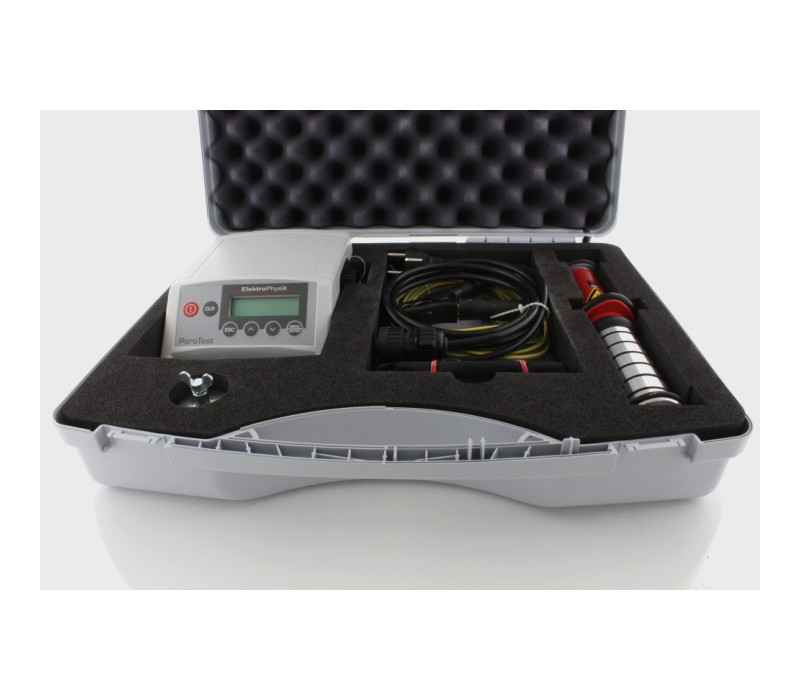 Plastic carrying case with standard accessories