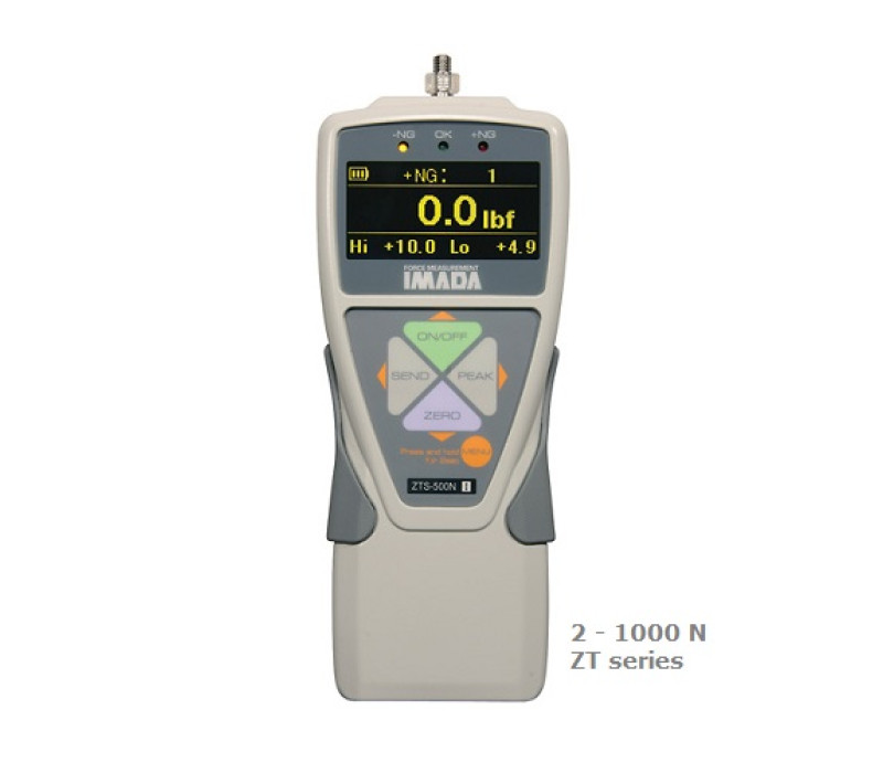 The digital force gauge ZT has a luminiscent display.