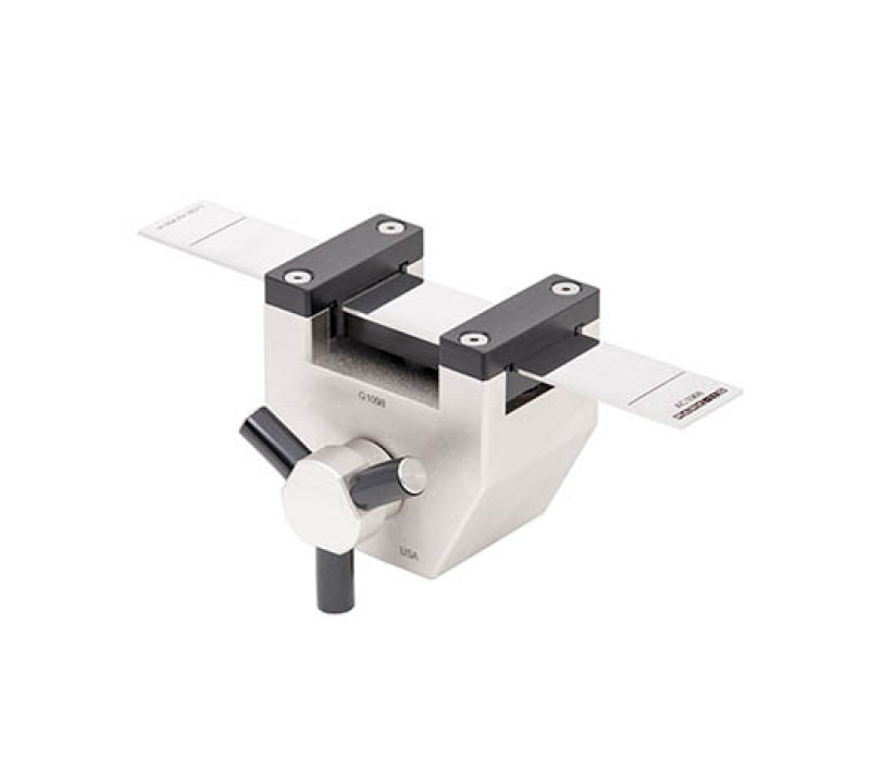 G1098 loop tack fixture includes an indexable test strip with three test locations. Features a lever-operated strip clamp