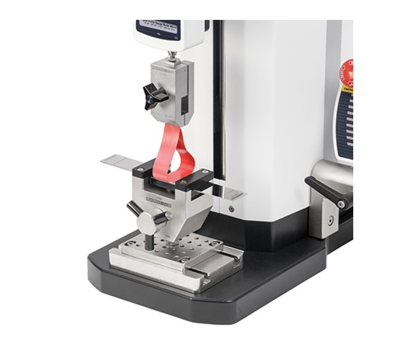 G1098 is shown in a typical system, with motorized test stand, force gauge, and G1008 upper grip.