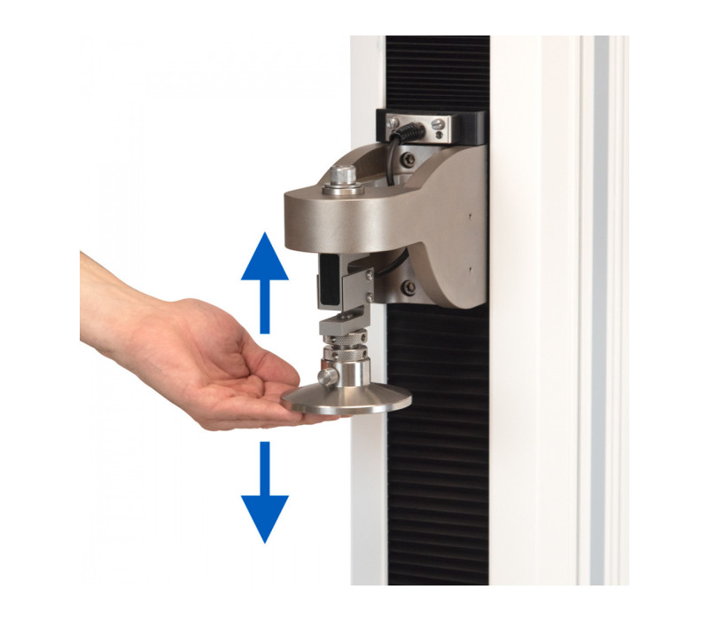 With Mark-10's innovative FollowMe® function, the user can push and pull on the force sensor to move the crosshead by hand. Responsive enough for quick positioning as well as fine adjustments.