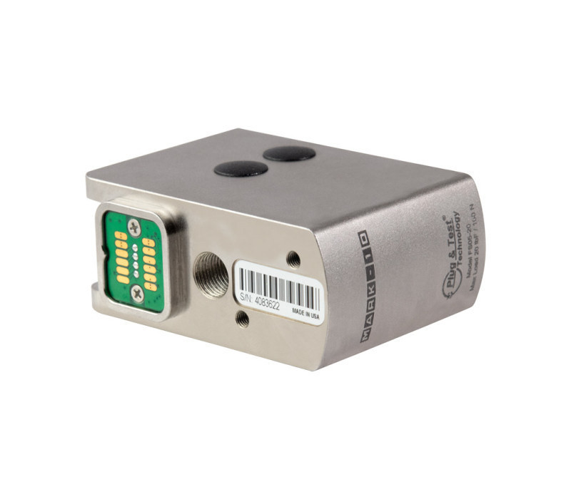 Gold plated contacts and pins ensure a reliable, streamlined connection between the FS05 Force Sensor and the force test stand.