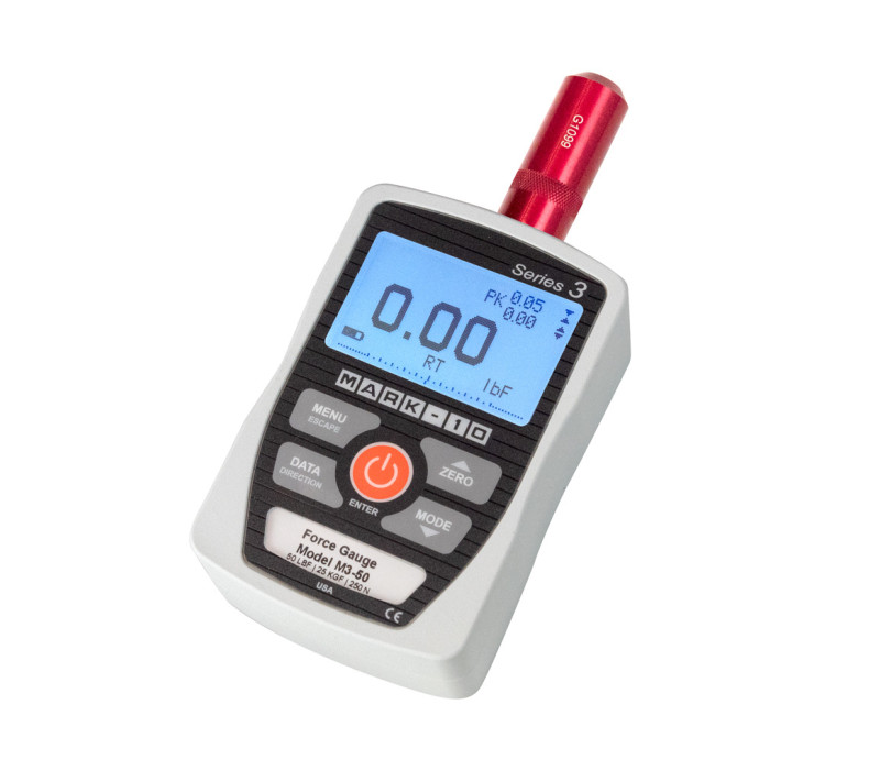 G1099 is shown here attached to an M3-50 force gauge.