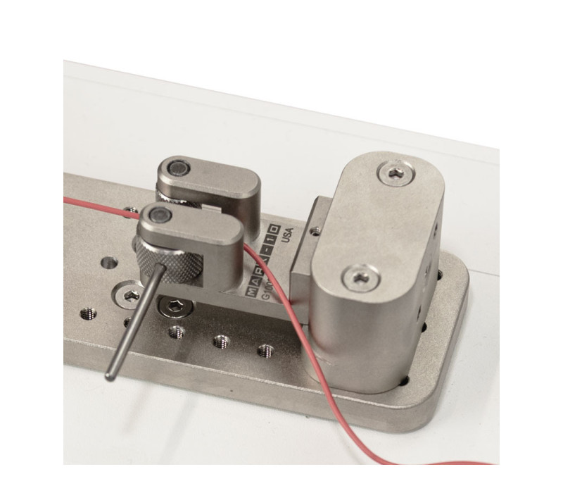 AC1133 Optional Dual roller grip assembly. Cam-action knurled rollers secure the free end of the wire. Replaces the standard wedge grip. Based on the model G1002 grip.