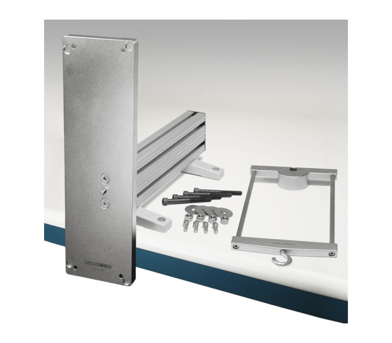 AC1049 calibration fixture accommodates all models and generations of Mark-10 wire crimp pull testers