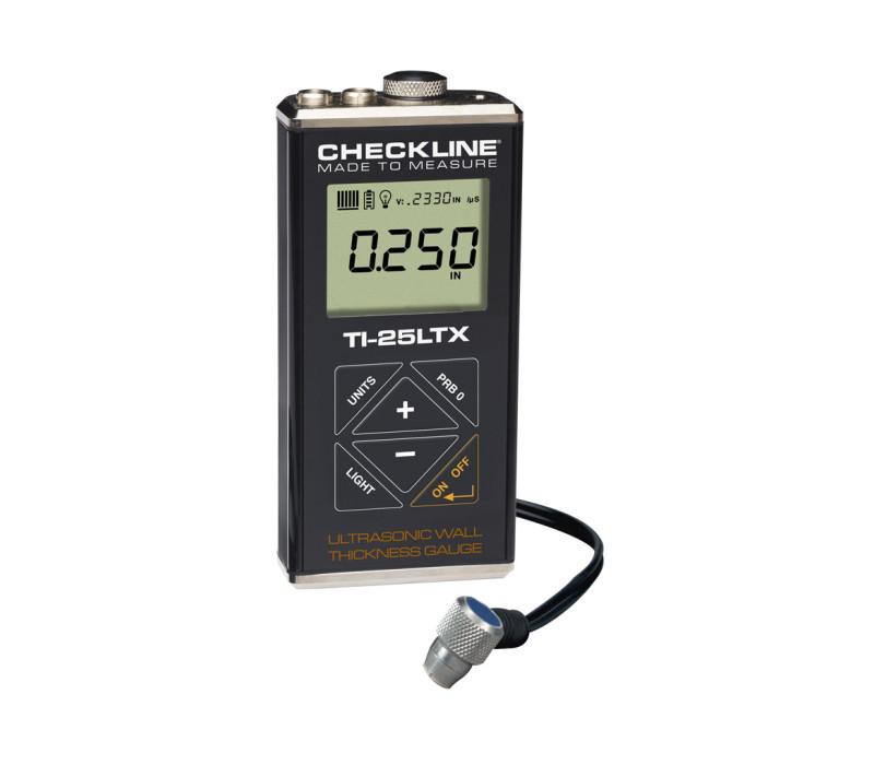 TI-25LXT: Entry-level wall thickness gauge with fixed velocity setting for steel.
