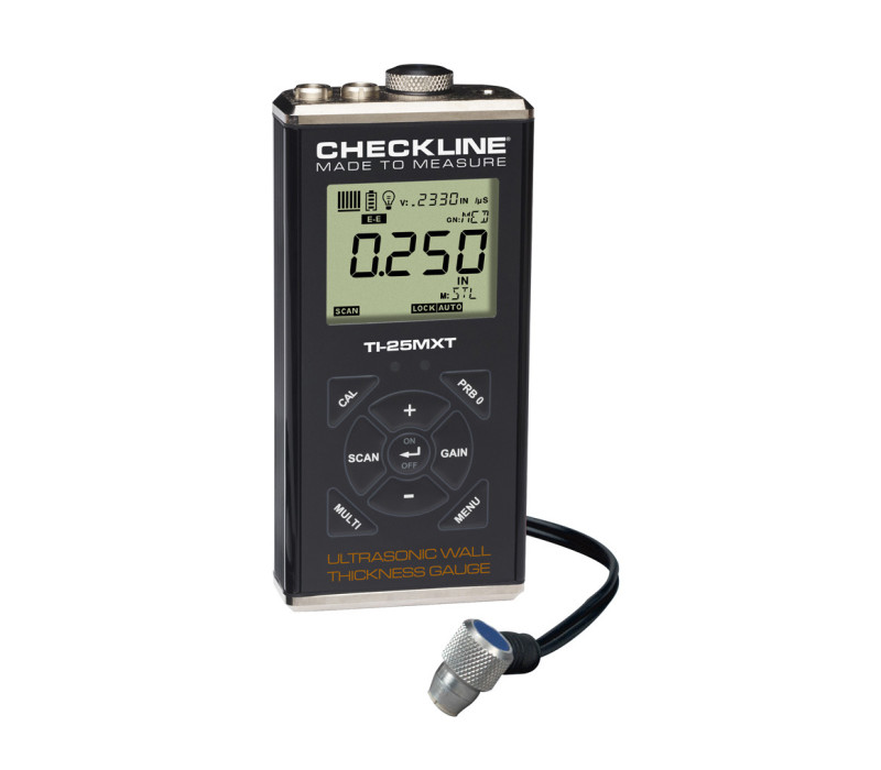TI-25MXT: Wall thickness gauge with both pulse-echo and echo-echo (through-paint) measurement modes.