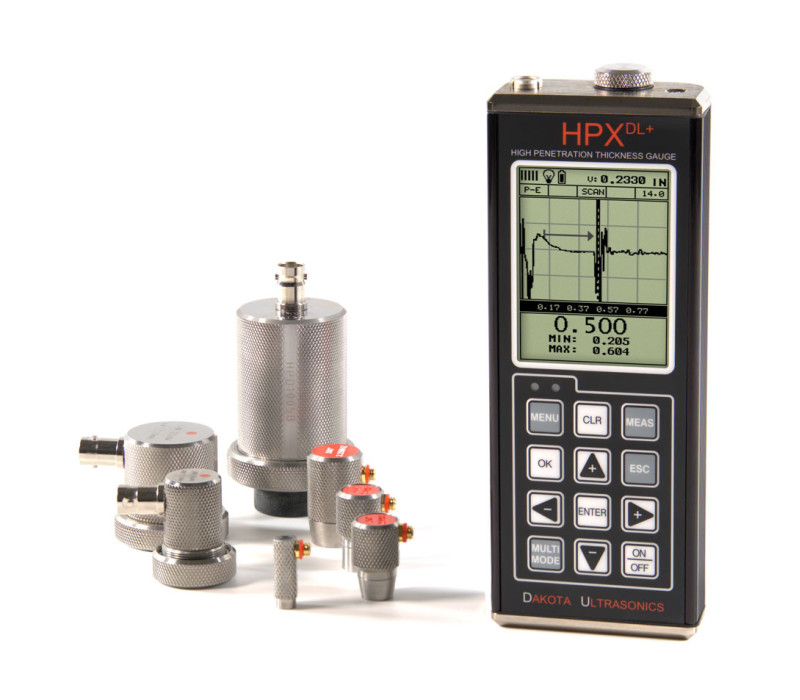 HPX-DLP gauge with a selection of transducers
