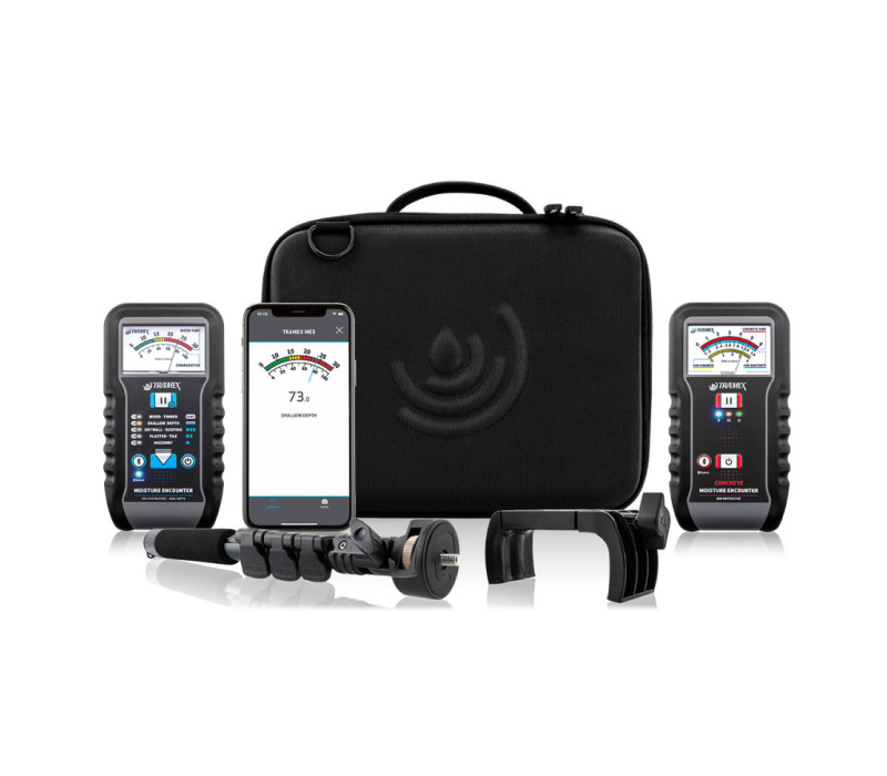 Water damage restoration kit, WDTK including ME5 and CME5 gauges with extension handle