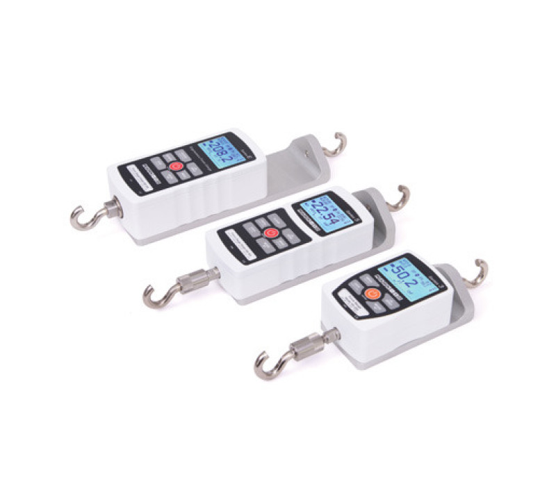 Shown with force gauges and hooks (not included)