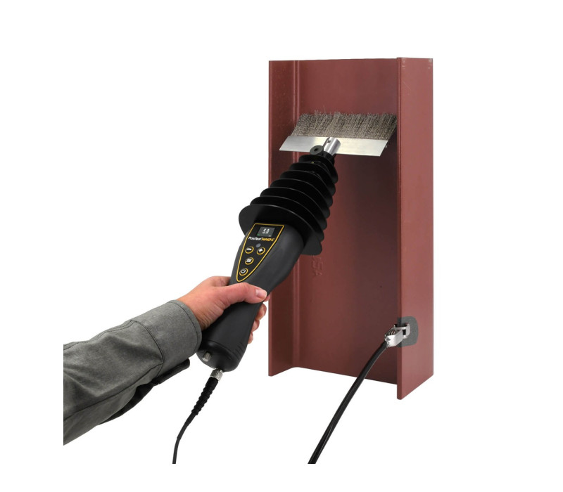 High voltage coating inspection on a steel I-beam PosiTest HHD C