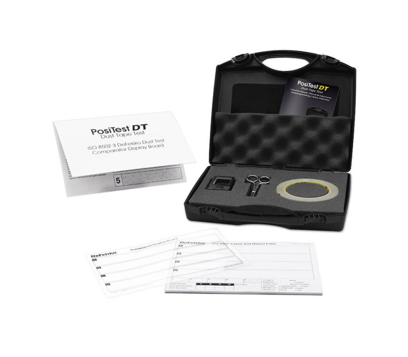 PosiTest DT Dust Tape Test Kit with Dust Test Comparator, display boards, report forms and case